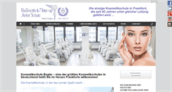 Desktop Screenshot of kosmetikschule-frankfurt.com