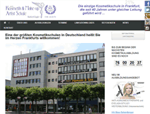 Tablet Screenshot of kosmetikschule-frankfurt.com